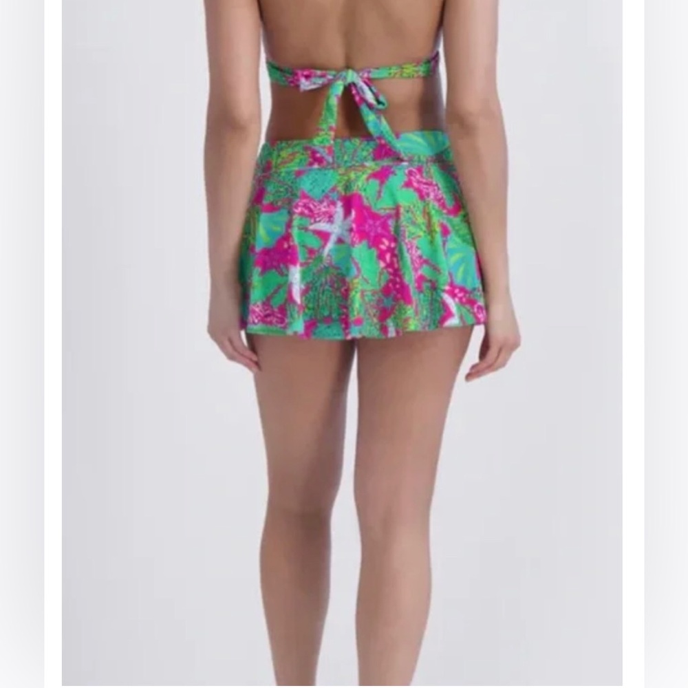 New STELLA PARKER HALTER BRA AND SKIRTED BOTTOM SWIM SET L MULTI COLOR - Picture 2 of 8